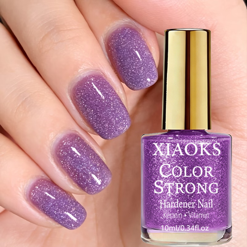 Nail Art Glossy - Ice-Clear Grape Purple Crushed Diamond Nail