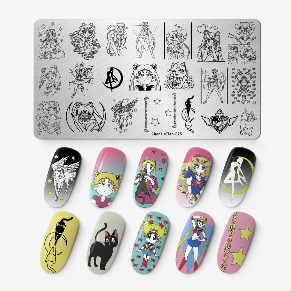 Sailor Moon Anime Nail Stampin - Nail Art Inspo review and price