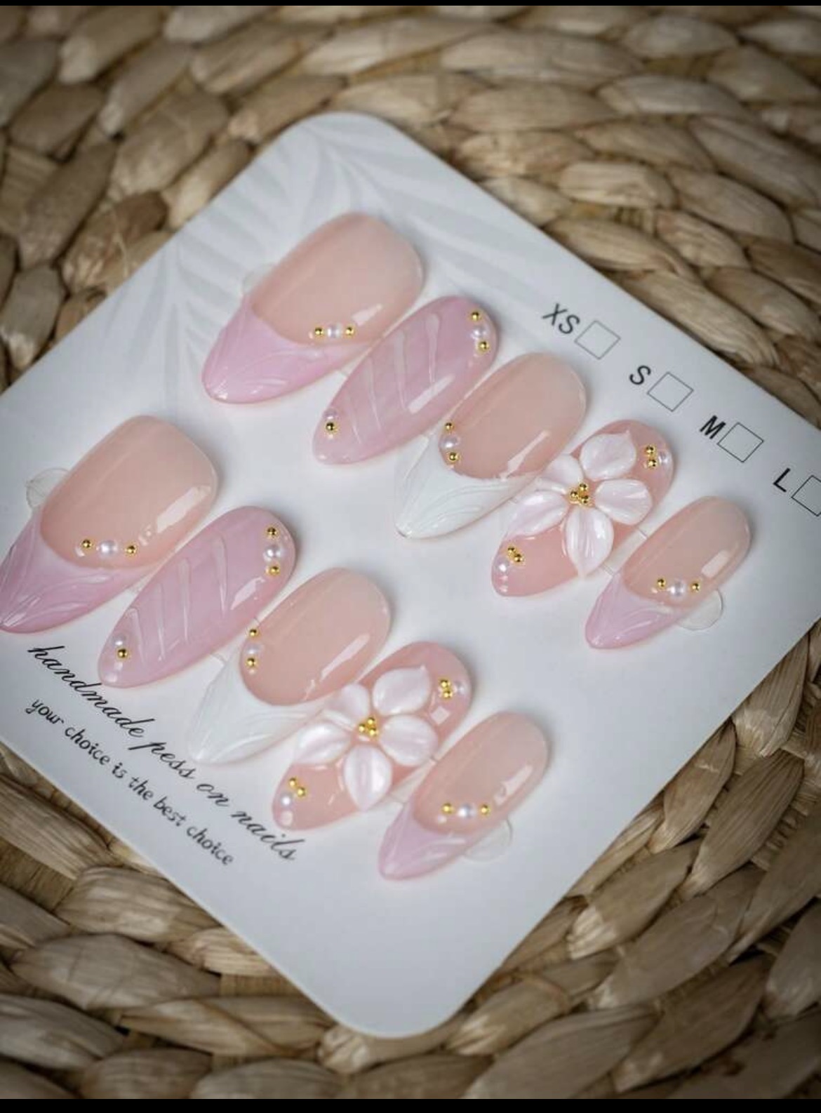 10 Pieces of Almond-Shaped Han - Nail Art Wedding review and price