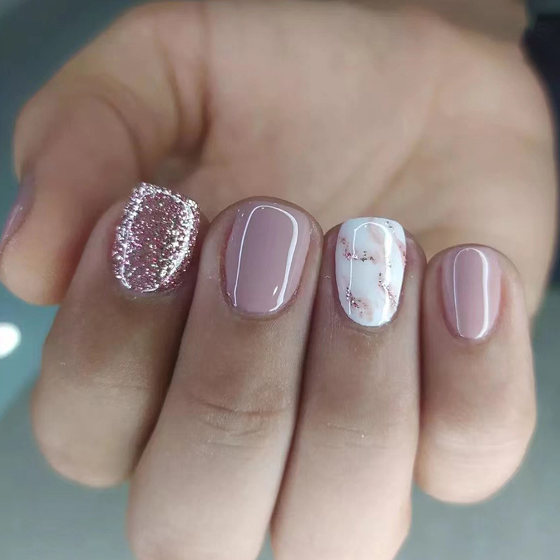 24Pcs Reusable Fake Nails Shor - Nail Art Fake review and price
