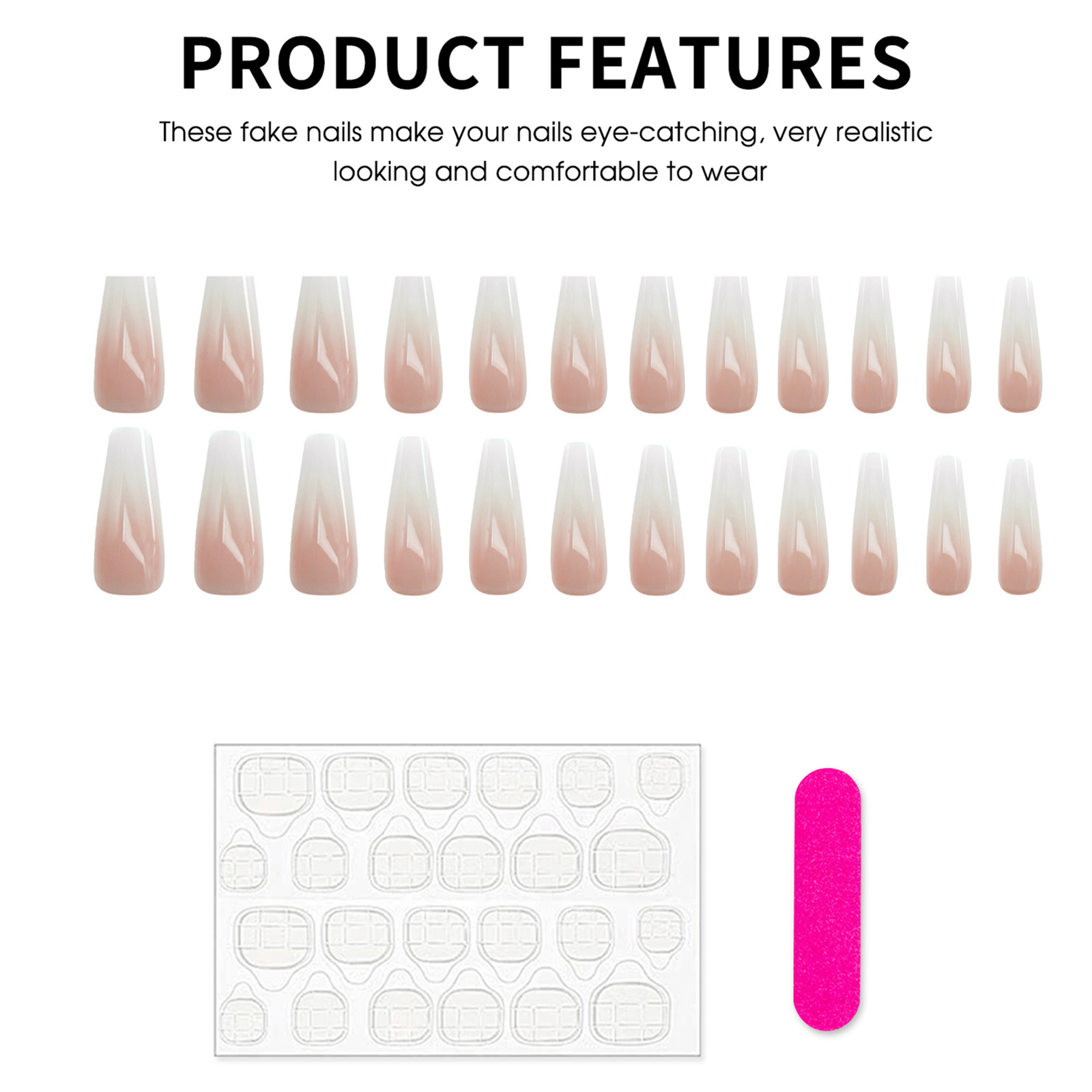 Long Ballerina Fake Nails for  - Nail Art Wedding review and price