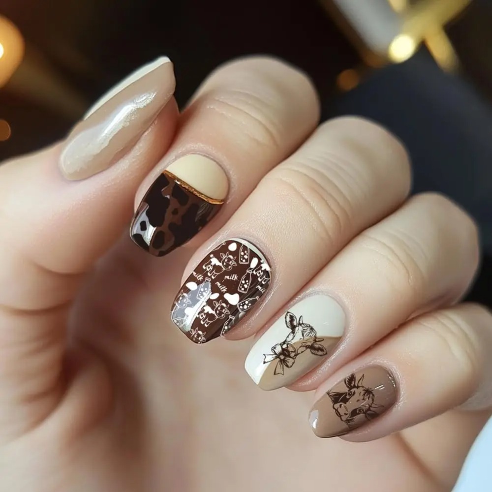 3pcs Cow-Theme Nail Stamping P - Nail Art Inspo review and price