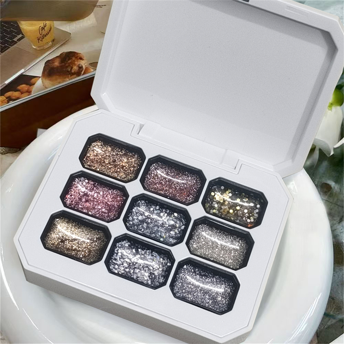 1pc 9 Colors Starburst Glitter - Nail Art Inspo review and price