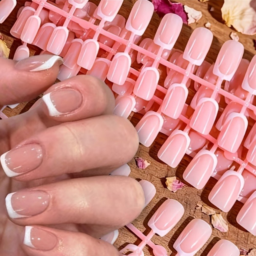 120PCS Short Square French Tip - Nail Art Glossy review and price