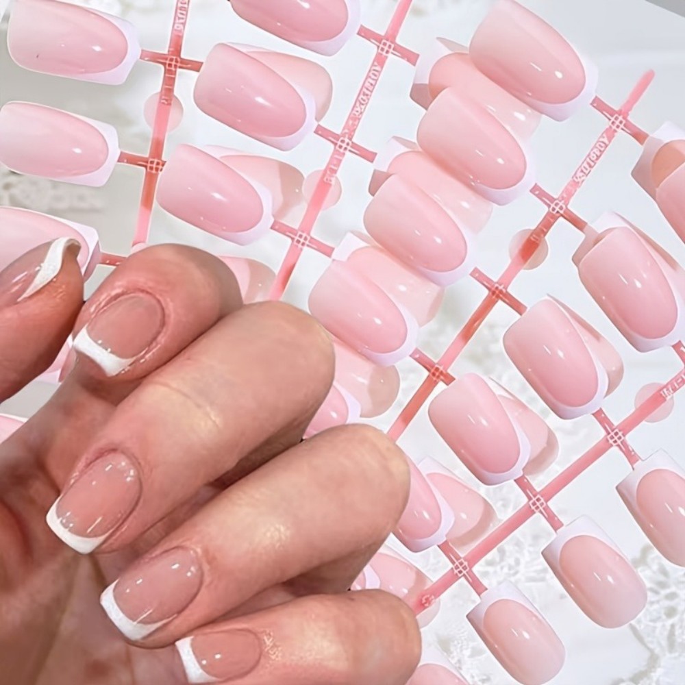 120PCS Short Square French Tip - Nail Art Glossy review and price