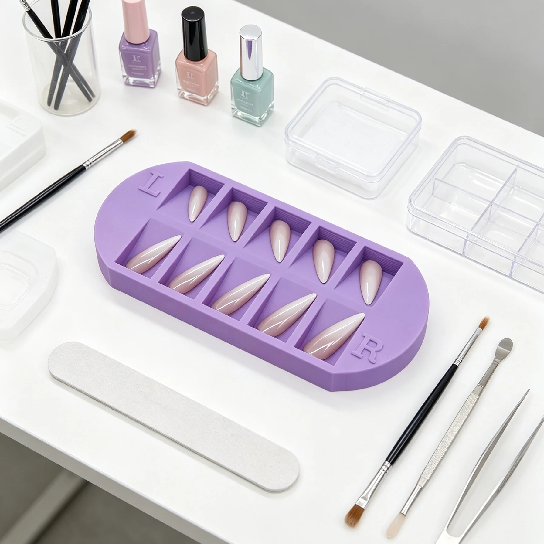 8-Grids Nail Tip Storage Tray  - Nail Art Pinterest review and price