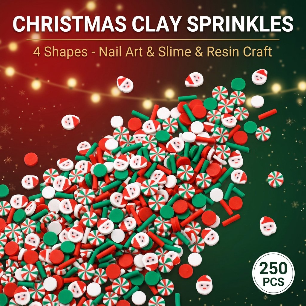 250pcs Christmas Polymer Clay  - Nail Art Wedding review and price
