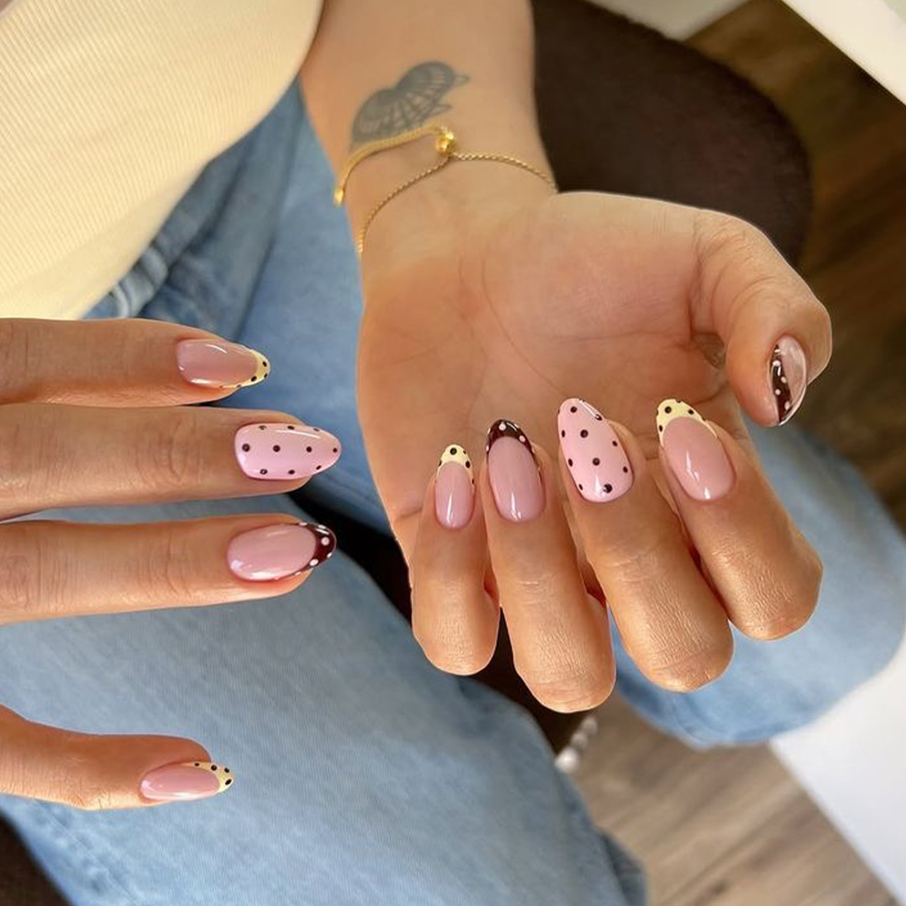 24Pcs Almond False Nails Sets  - Nail Art Fake review and price