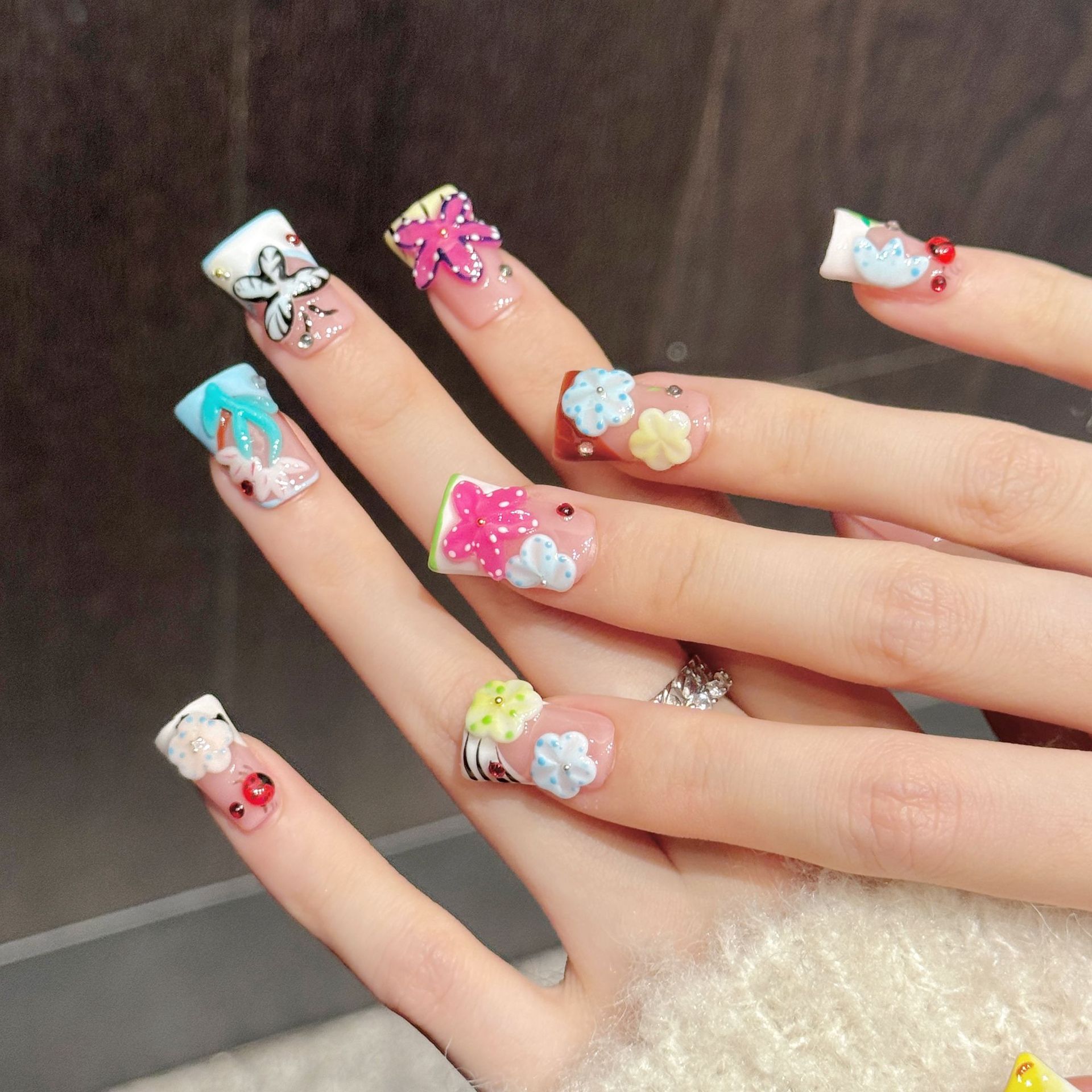 10PCS Duck Handmade Press On N - Nail Art Fake review and price