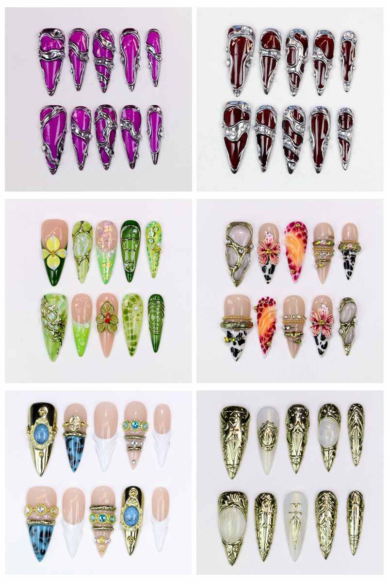 10Pcs Long Stiletto Press-On N - Nail Art Wedding review and price