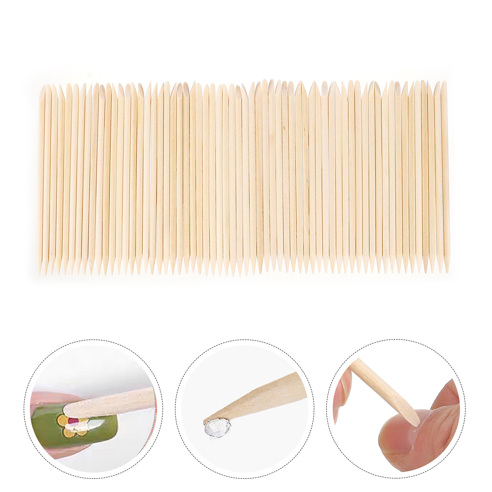 200pcs Orange Wood Cuticle Sti - Nail Art Remove review and price
