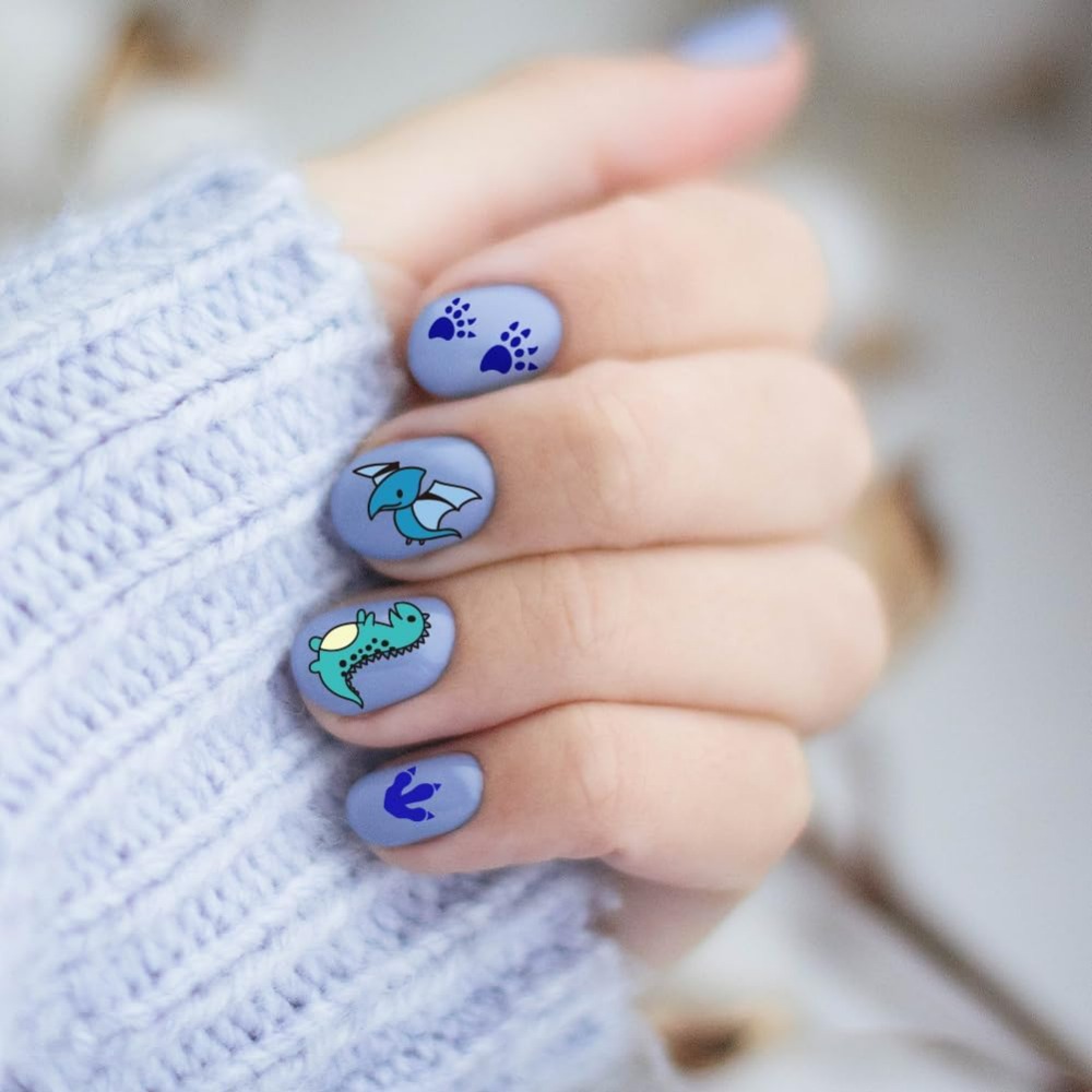 3pcs Dinosaur Nail Stamping Pl - Nail Art Inspo review and price