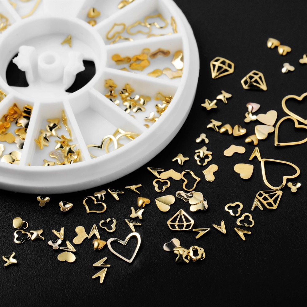 1Box Gold Nail Art Glitter Met - Nail Art Inspo review and price