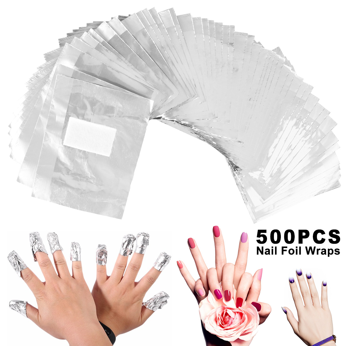 500/1000Pcs Aluminium Foil Gel - Nail Art Remove review and price
