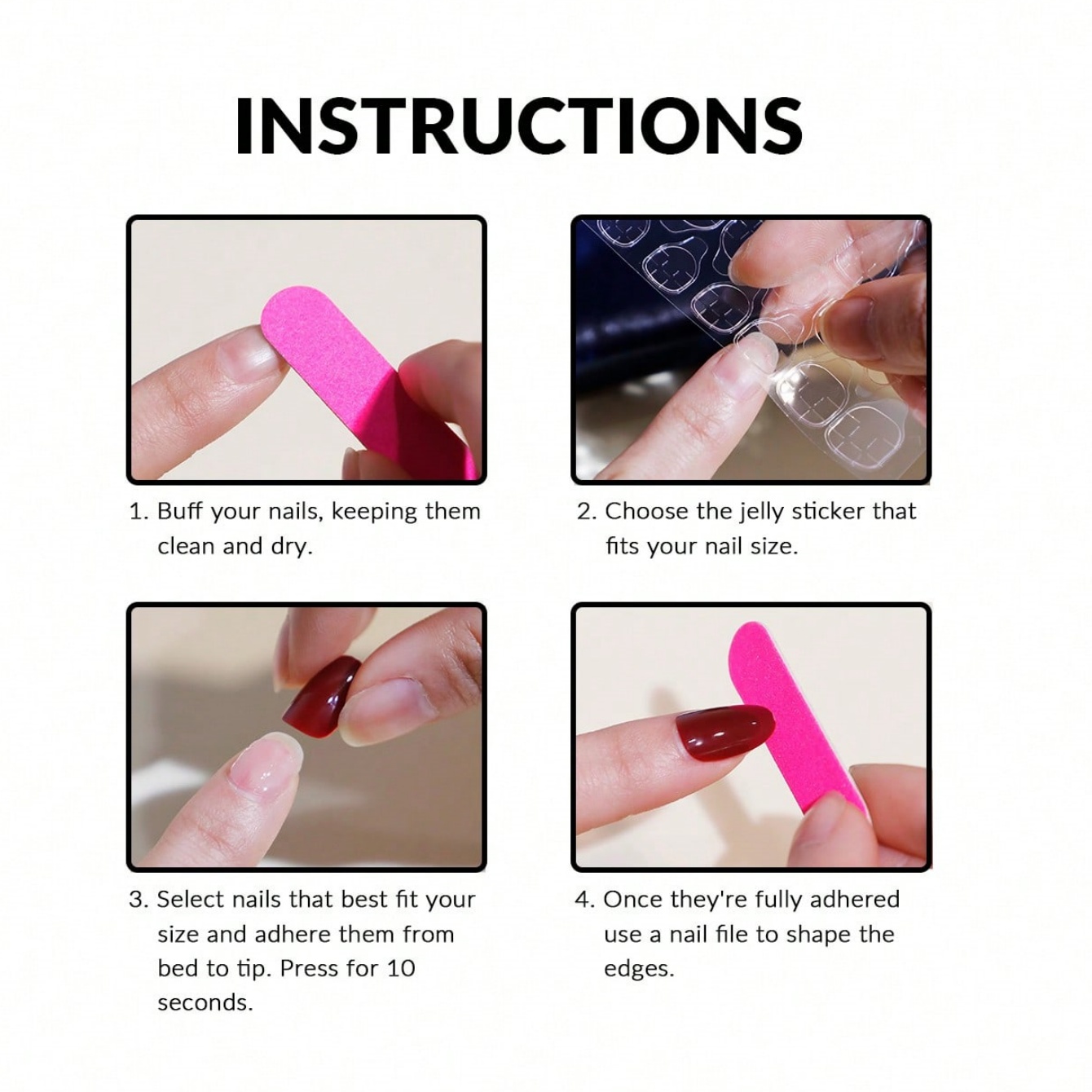10pcs Pure Hand Pressed Short  - Nail Art Inspo review and price