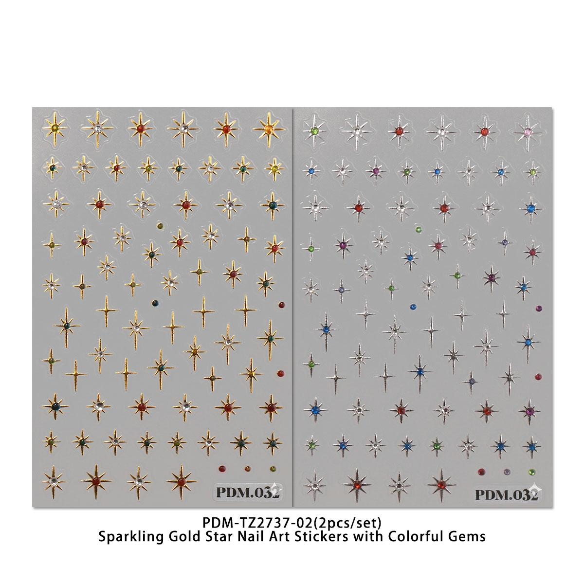 Gold Silver Starburst Nail Art - Nail Art Ramadan review and price